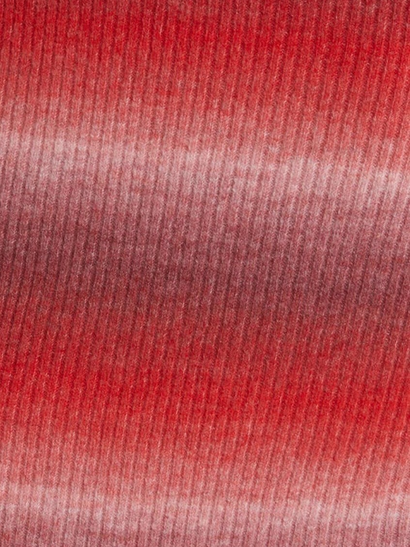 Adelyn Rae Ombre Red & Pink Ribbed Sweater Dress With Puff Sleeves-Like New — image 7 of 8